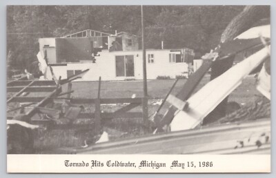 COLDWATER MICHIGAN, TORNADO c. 1986, BRANCH COUNTY MI TORNADO DAMAGE