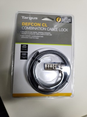 Targus Defcon CL Kombination Kabelschloss Notebook Sicherheit