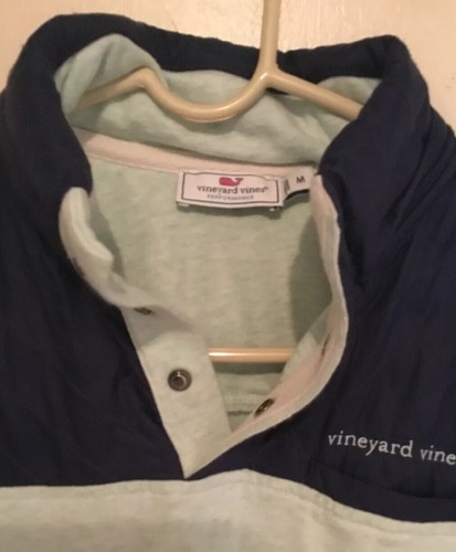 Camisa Oveja Vineyard Vines Mujer Mediana Lt Verde Y Marina Excelente Con Capucha - Imagen 2 de 6