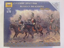 Zvezda 1/72 Russian Dragoons 1812-1814 Stiff Plastic Snap Fit 6811 3 Mounted
