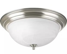 Ceiling Flushmount Fixture, 3 Lamp 15 Frosted...