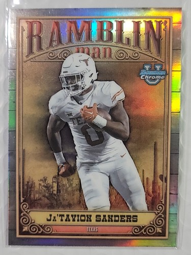 2023 Bowman U Chrome Ja'Tavion Sanders Ramblin Man #RM-6 Texas Longhorns