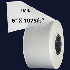 6" X 1075ft, 4MiL Clear Poly Tubing Plastic Roll