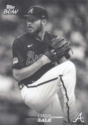 CHRIS SALE TOPPS BLACK & WHITE BASE ATLANTA BRAVES #88 2024 24