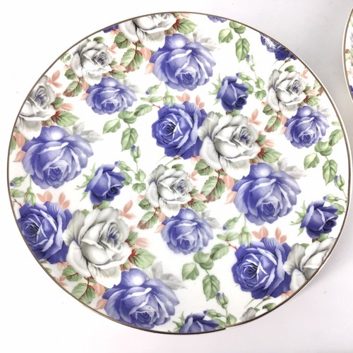 Grace’s Teaware Tea Cups Saucers 4 Pcs Floral Gold Footed - Picture 6 of 7