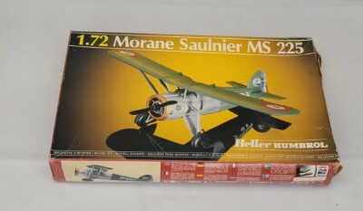 Vintage Heller humbrol  Morane Saulnier Ms 225 scale 1/72 NOB, NOS