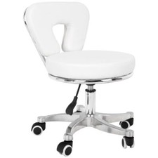Rollhocker Kosmetikhocker Arbeitshocker Hocker Pedicure 9266 Weiss