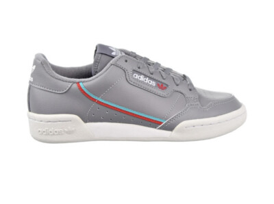 Adidas Continental 80 Big Kids Shoes Grey Three-Hi-Res Aqua-Scarlet F99784