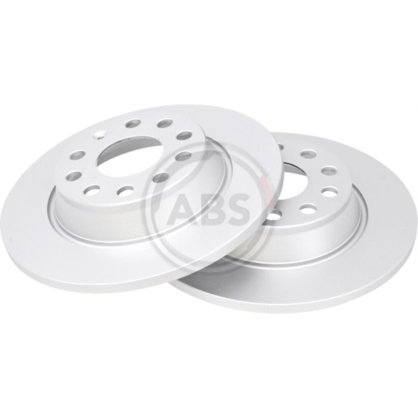 A.B.S. 2X Bremsscheibe Hinten 282 Voll FüR VW Golf V 1K1 Touran 1T1 1T2-image