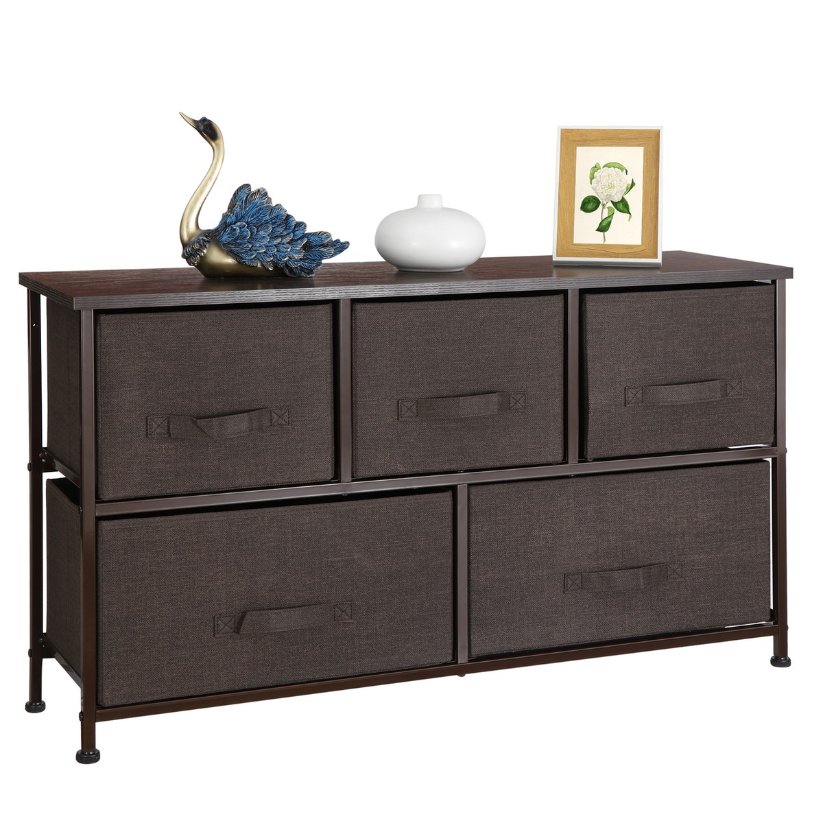 white christmas dresses Mid-Century 9-Drawer Extra Large Dresser Light Brown (Set of 3) main image 1