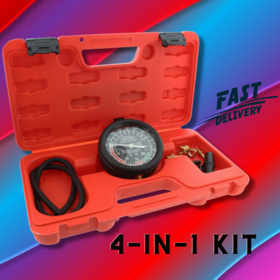 Motor Manometer Auto Motor Vacuüm Brandstofpomp & Vacuüm Tester Gauge Carburateur Druk Diagnostiek Lekkage Tester Set Kit, gereedschap voor auto onderhoud