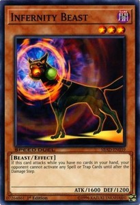 Infernity Beast - SBAD-EN039 - Common - 1st Edition x3 - Near Mint