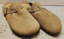 Guoluofei Leather Beige Clogs Mules 260 42 Men's 9 Womens 10 TO 10.5 Unisex New