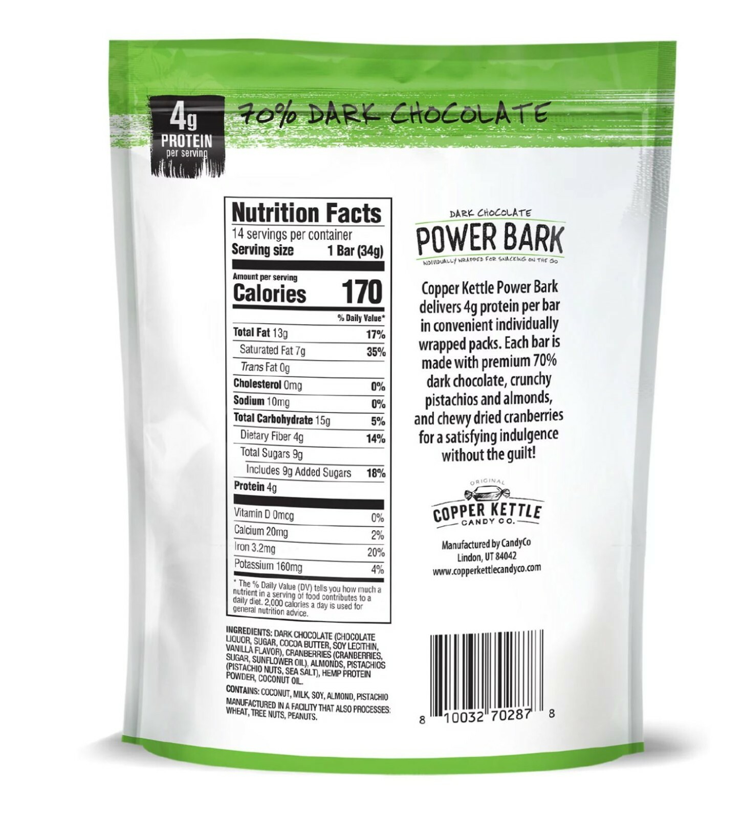 Dark Chocolate Copper Kettle Candy Power Bark (6.8 oz., 14 ct.) eBay