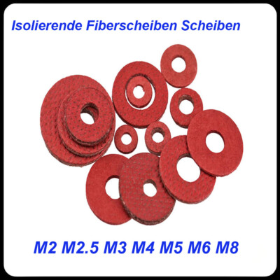 Isolierende Fiberscheiben Scheiben Unterlegscheibe Fiber Flat Dichtungs M2.5-M8