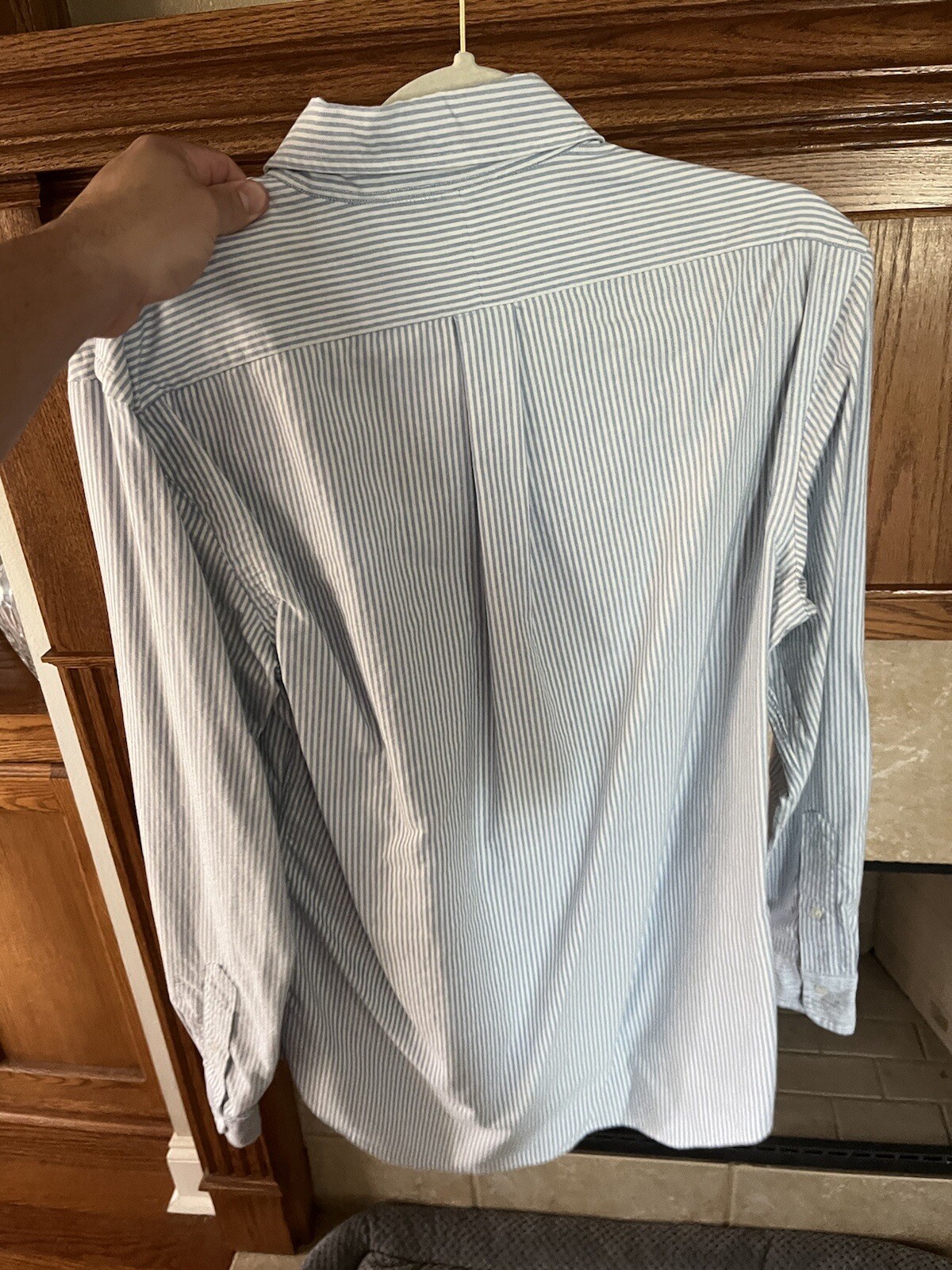 polo long sleeve button down medium - image 2
