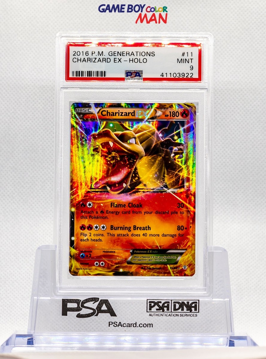 Charizard EX Holo 2016 Pokemon Card 11/83 Generations PSA 9