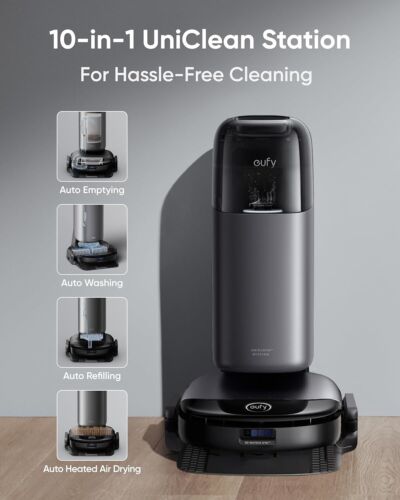 eufy Omni S1 Pro HydroJet Robot Vacuum & Mop All-in-One Station Eco-Clean Ozone - Picture 2 of 8