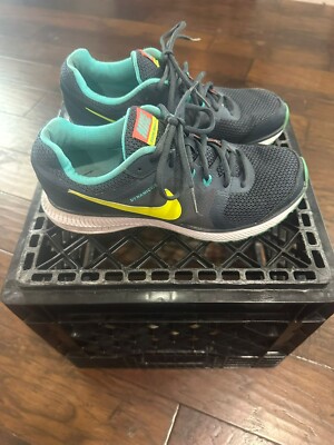Nike Zoom Winflo Women's Dynamic Web Gray Yellow Running Sneakers size 8.5 Gray