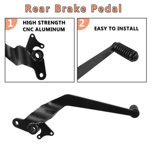 Black Rear Foot Brake Pedal Lever For Yamaha MT-07 2021-2024 XSR700 2022-2024 - Picture 6 of 9