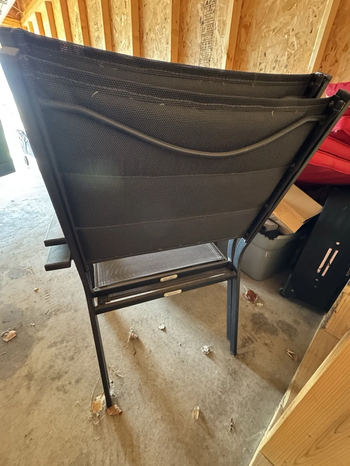 Sillas negras para patio/exterior ~ Juego de 2 Foto 3 de 4