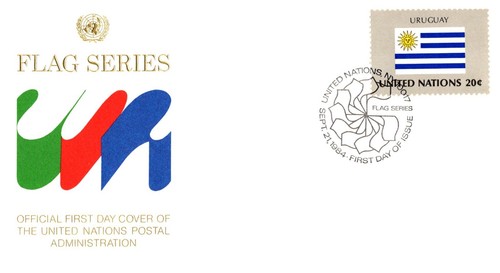 Postal Covers Flag Series First Day United Nations 16 Various 1980s Versions - Picture 3 of 16