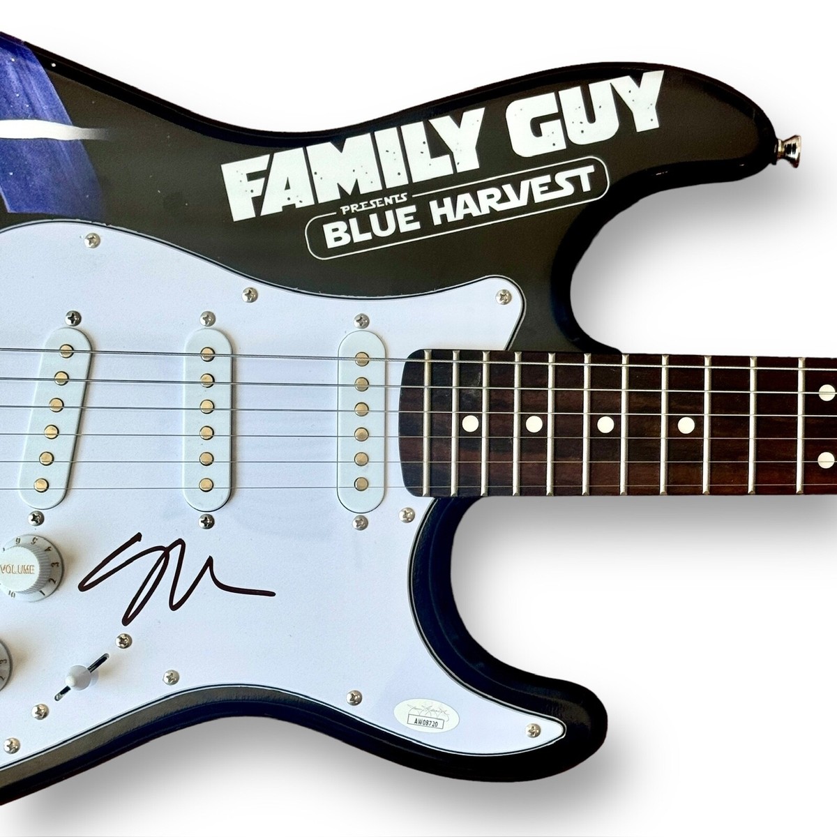 Seth MacFarlane Signed Guitar Custom Graphics JSA COA Family Guy