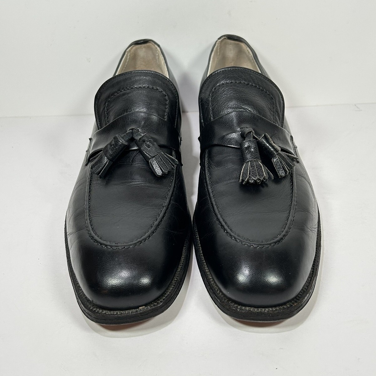 Alden 577 Tassel Shoes Men 11.5 AAA Black Leather Slip Ons  display picture 2
