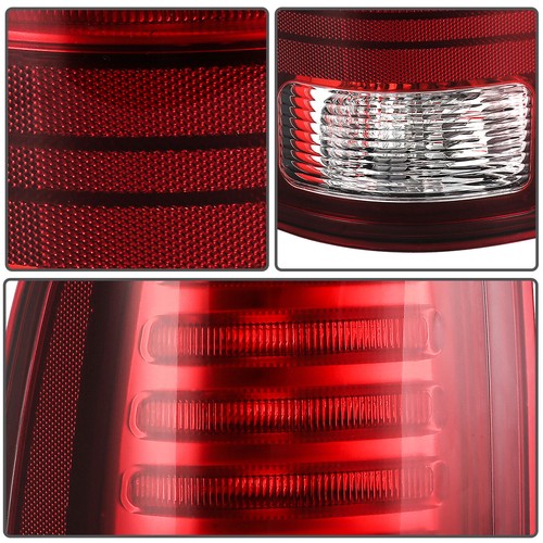 Red Chrome Rear LED Tail Lights Assembly For 2013-2018 Ram 1500 2500 3500 Truck - Picture 31 of 34