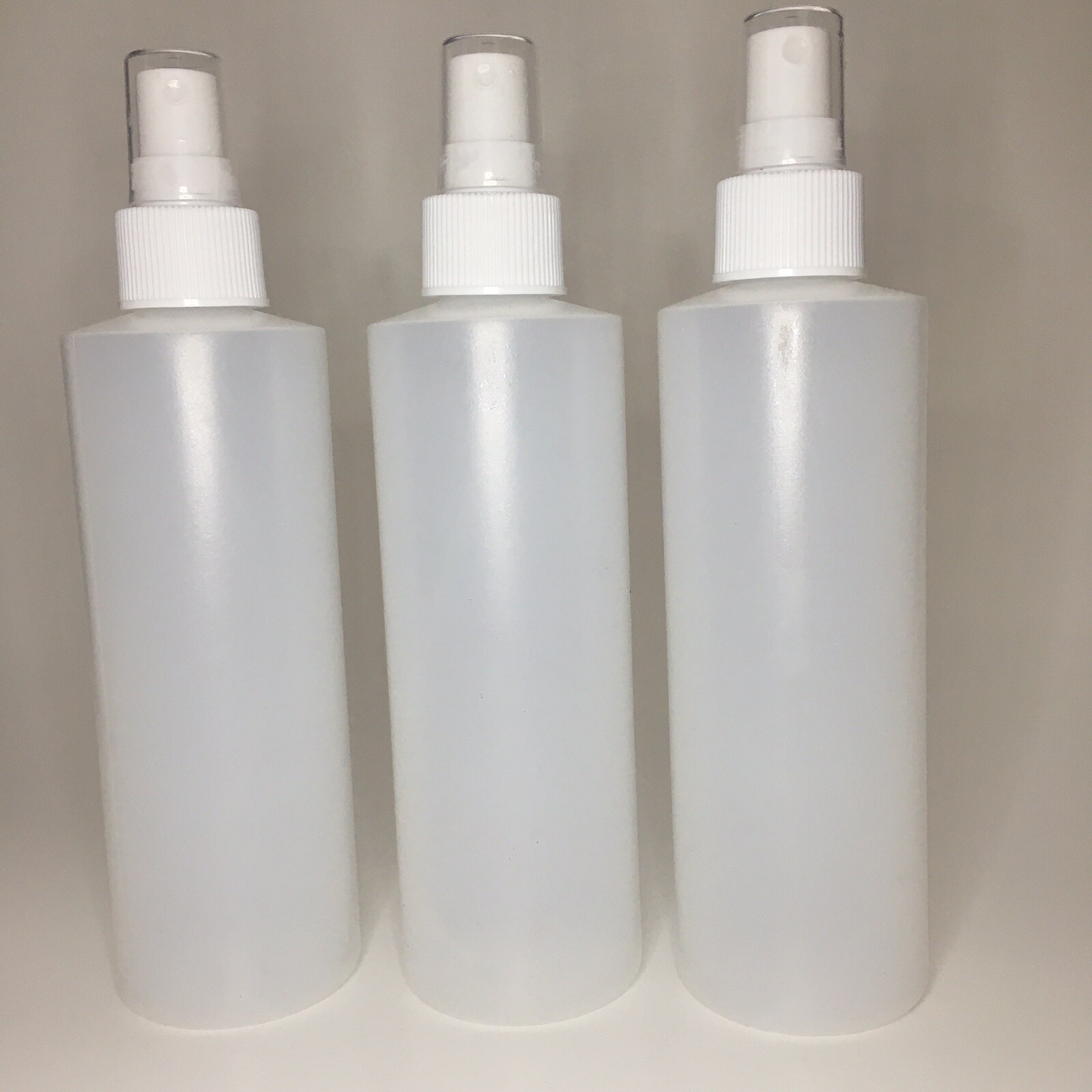 8 oz Plastic Spray Bottle With Cap, Fine Mist Pump Sprayer (Pack of 3)