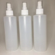 8 oz Plastic Spray Bottle With Cap, Fine Mist Pump Sprayer (Pack of 3)
