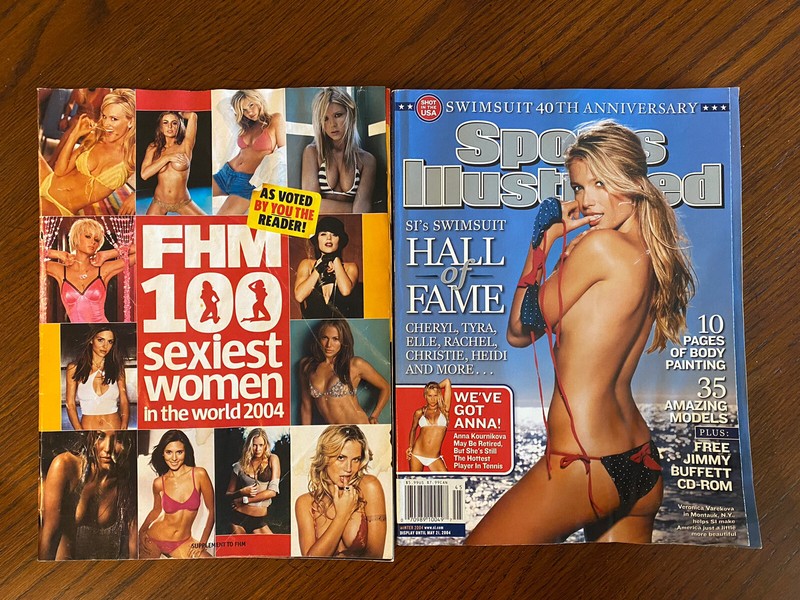 SPORTS ILLUSTRATED 2004 SWIMSUIT EDITION 40TH ANNIVERSARY & FHM 100 MAGAZINES
