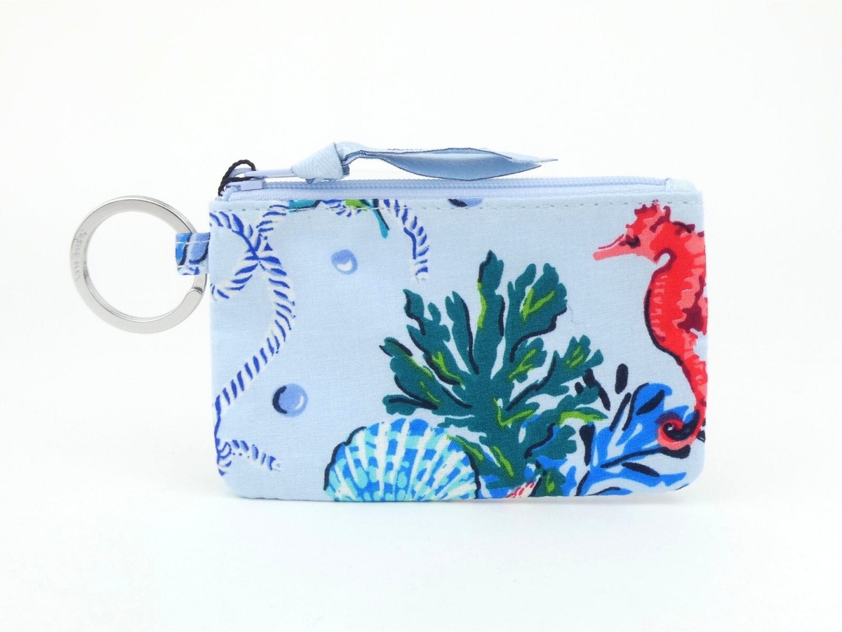 Vera Bradley Anchors Aweigh Cotton Zip Id Case NWT | eBay