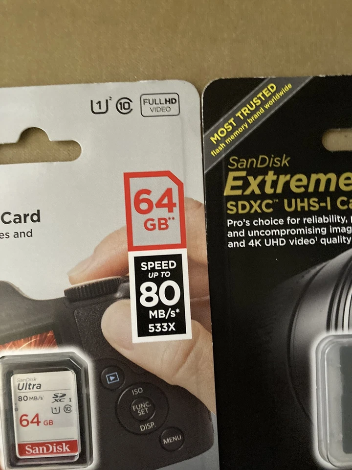 SanDisc Set of 3 Memory Cards 64 GB SDXC-UHS I - Image 3 of 4