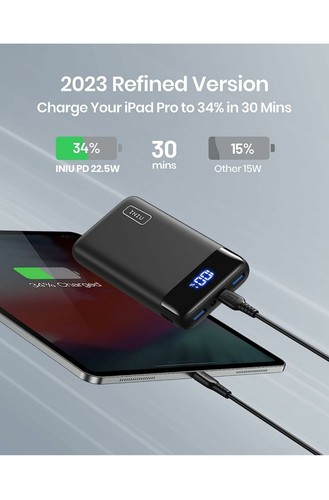 INIU Power Bank, 22.5W Fast Charging 20000Mah Powerbank, Portable Charger, 3A - 第 3/7 張圖片