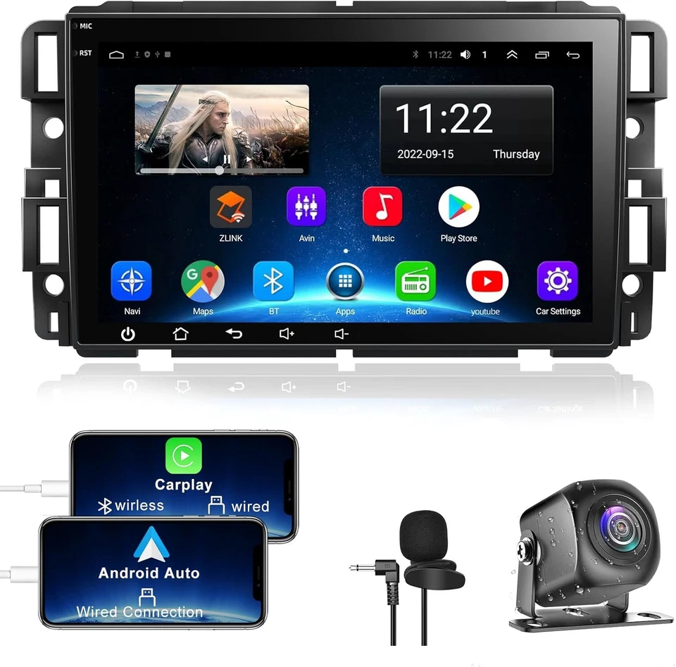 For Chevy Silverado 2007-2013 1500 2500 4core 4+64G Carplay Stereo 8" Radio GPS Foto 2 de 4