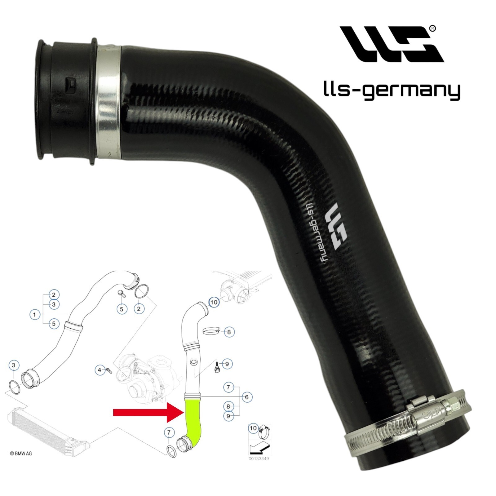 Intercooler Hose Suitable For BMW 3 Series (E46) 318D 318TD 320D 320CD 320TD