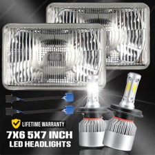 For Chevy Malibu 1978-1981 El Camino Pair 5x7 7x6led Headlights Hi-lo Beam Dot