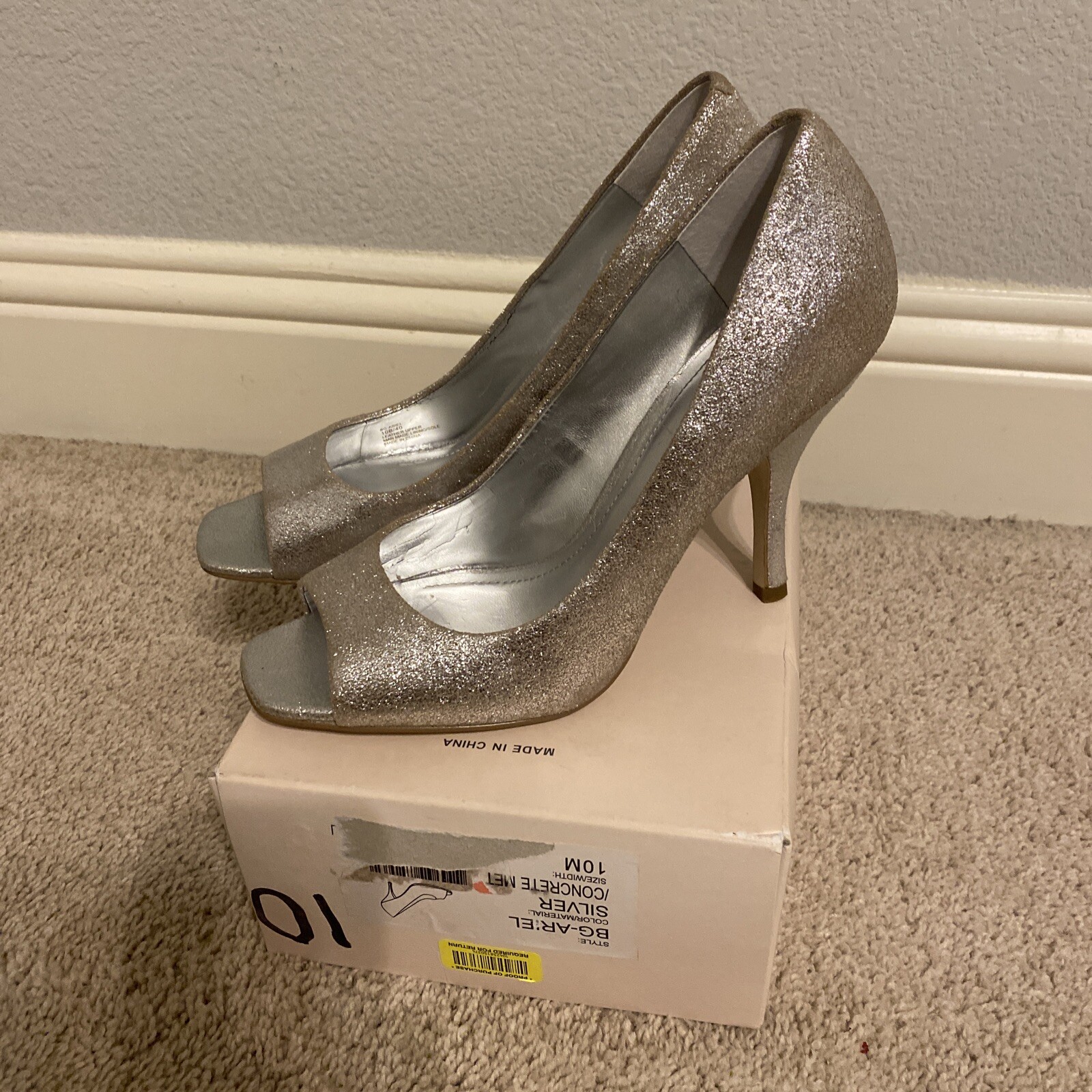 BCBG Generation heels Open Toe /peep kToe Leather… - image 2