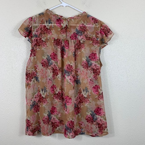 Torrid Crinkle Chiffon Flatterärmel Blumen Bluse Größe XL - Bild 6 von 6