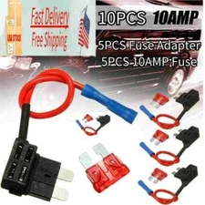 Car Add-a-circuit Fuse TAP Adapter Standard ATO ATC Auto Blade Fuse Holder 5Sets