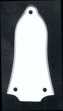 Truss Rod Cover Bell Gloss White Flat Edge 081196WH