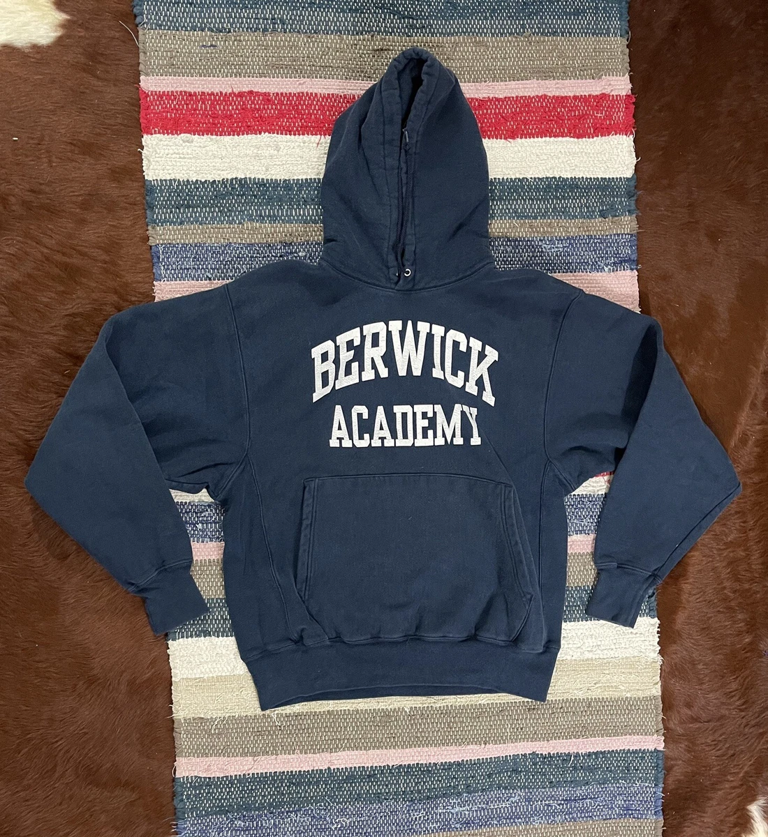 Vintage Champion Premium Reverse Weave Hoodie Berwick Academy Size Medium