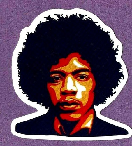 JIMI HENDRIX Sticker CLASSIC 1960s ELECTRIC ROCK guitar PSYCHEDELIC blues ACID - Picture 17 of 18