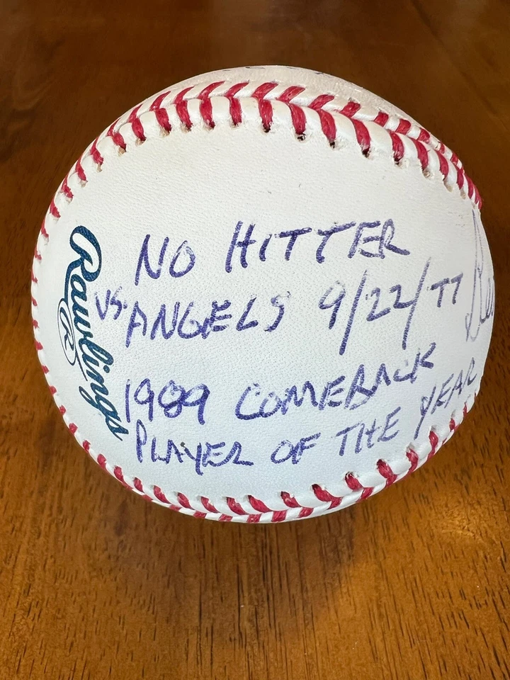 Bert Blyleven Career Stat Inscribed Signed Autographed Baseball Ball JSA COA - Image 3 of 4