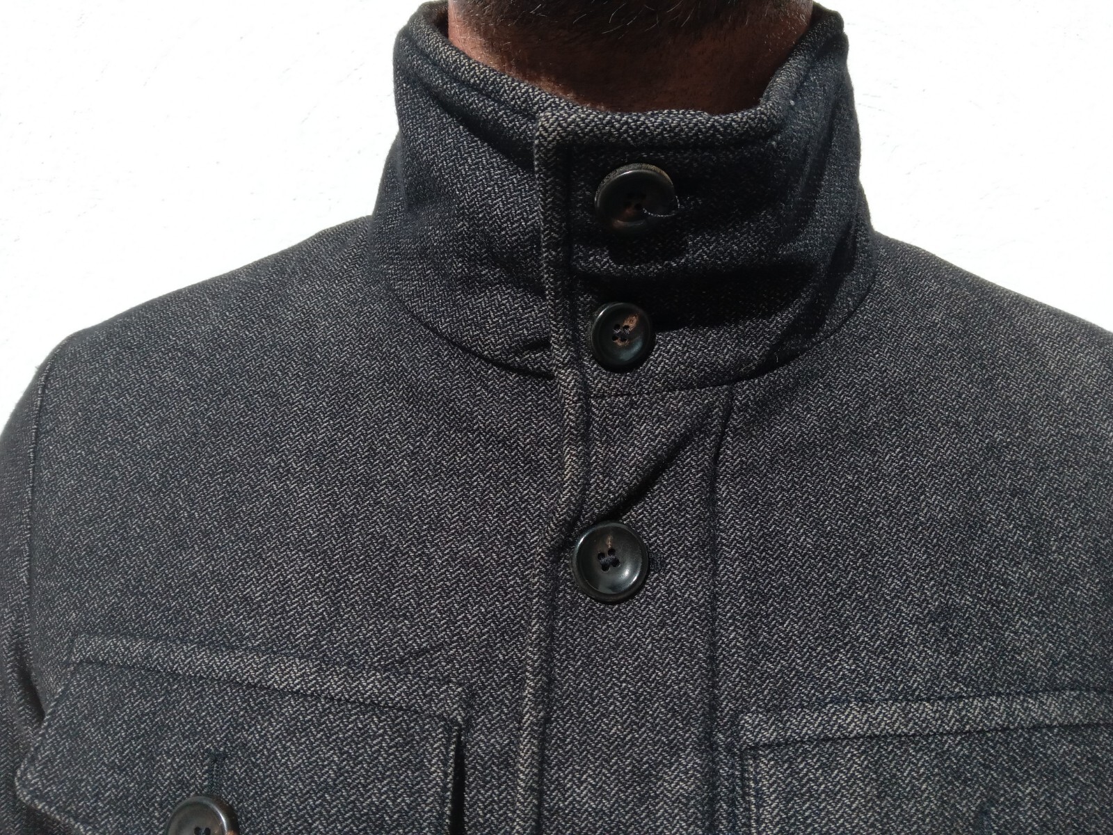 ARMANI COLLEZIONI Field Jacket Size 38 UK Grey Wool Mix Vintage RRP £329 image 6