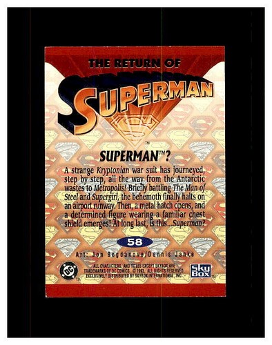 1993 SKYBOX THE RETURN OF SUPERMAN YOU PICK SEE SCANS OF EVERY CARD - Picture 71 of 107