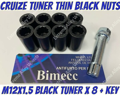 Alufelge B schwarz Tuner Muttern x 8 M12x1,5 Daihatsu Cast Ceria Charade Citivan