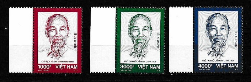 Vietnam 2007 Ho Chi Minh Set 3 SC# 3317-3319 MNH Mint/Never Hinged
