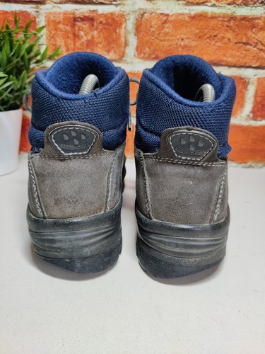 WOMENS MEINDL UK 5 EU 38 GREY NAVY LEATHER LACE UP ACTIVE WALKING HIKING BOOTS - Picture 4 of 6